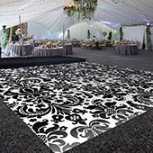 Premium Vinyl Dance Floor Wrap Custom Size - Classical Vintage Damask