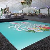 Premium Vinyl Dance Floor Wrap Custom Size - Easter Day Happy Easter