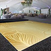 Premium Vinyl Dance Floor Wrap Custom Size - Fairytale Golden Palm