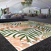 Premium Vinyl Dance Floor Wrap Custom Size - Tropical Tropic Burst