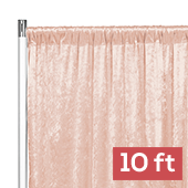 Premade Velvet Backdrop Curtain Panel - 10ft Long x 52in Wide - Blush/Rose Gold