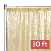 Premade Velvet Backdrop Curtain Panel - 10ft Long x 52in Wide - Champagne