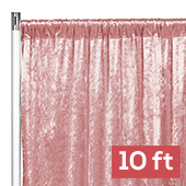 Premade Velvet Backdrop Curtain Panel - 10ft Long x 52in Wide - Dusty Rose/Mauve