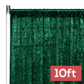 Premade Velvet Backdrop Curtain Panel - 10ft Long x 52in Wide - Emerald Green