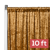 Premade Velvet Backdrop Curtain Panel - 10ft Long x 52in Wide - Mustard Gold