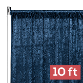 Premade Velvet Backdrop Curtain Panel - 10ft Long x 52in Wide - Navy Blue