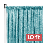 Premade Velvet Backdrop Curtain Panel - 10ft Long x 52in Wide - Peacock Teal