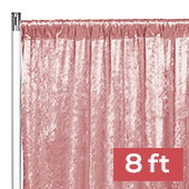 Premade Velvet Backdrop Curtain Panel - 8ft Long x 52in Wide - Dusty Rose/Mauve