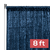 Premade Velvet Backdrop Curtain Panel - 8ft Long x 52in Wide - Navy Blue