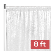 Premade Velvet Backdrop Curtain Panel - 8ft Long x 52in Wide - White