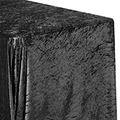 Premade Velvet Tablecloth - 90" x 132" Rectangular - Black