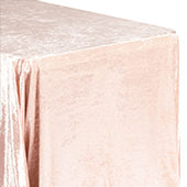 Premade Velvet Tablecloth - 90" x 132" Rectangular - Blush/Rose Gold