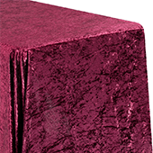 Premade Velvet Tablecloth - 90" x 132" Rectangular - Burgundy