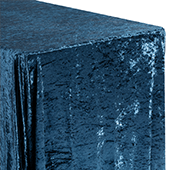 Premade Velvet Tablecloth - 90" x 132" Rectangular - Navy Blue