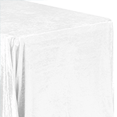 Premade Velvet Tablecloth - 90" x 132" Rectangular - White