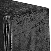 Premade Velvet Tablecloth - 90" x 156" Rectangular - Black