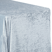 Premade Velvet Tablecloth - 90" x 156" Rectangular - Dusty Blue