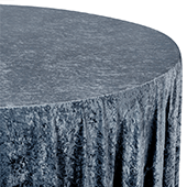 Premade Velvet Tablecloth - 120" Round - Dark Slate Blue