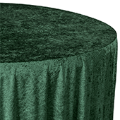 Premade Velvet Tablecloth - 120" Round - Emerald Green