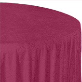 Premade Velvet Tablecloth - 120" Round - Mulberry
