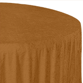 Premade Velvet Tablecloth - 120" Round - Mustard Gold