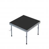 3X3 PLATFORM W 24 - 32" LEGS - Aluminum/Industrial Finish