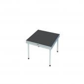 4X4 PLATFORM 24" FIXED LEGS - Aluminum/Industrial Finish