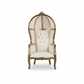 Royal Throne Chair- White Vinyl/ White Frame