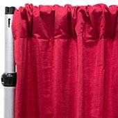 Royal Slub Drape Panel - 100% Polyester - Rouge
