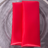 Red - Deco Satin Napkin - 17" x 17" - 10 PACK