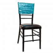 Sequin & Spandex Chair Cuff by Eastern Mills - Teal Blue - 10 Pack