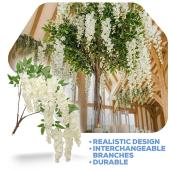 Artificial Wisteria Branch — White | Interchangeable Branch for ModTree™ Collection Trees