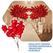 Artificial Hydrangea Bloom Branch — Red | Interchangeable Branch for ModTree™ Collection Trees