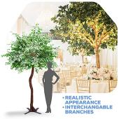 9ft Artificial Green Fig Tree, 19 Interchangeable Branches | ModTree™ Collection