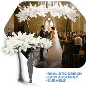 11ft Artificial Flowering Hydrangea Tree — White, 27 Interchangeable Branches | ModTree™ Collection