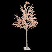 56" (4.5FT) Tall Fake Fern Tree for Tabletop Centerpieces - Pink