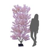 8FT Tall Fake Hydrangea Tree Backdrop - 10 Interchangeable Branches - Light Pink
