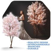 9ft Artificial Hydrangea Bloom Tree — Blush & Light Pink & Pink, 21 Interchangeable Branches | Customize for Weddings & Events | ModTree™ Collection