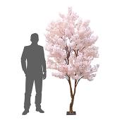 9FT Tall Large Hydrangea Bloom Tree w/ Split Trunk & 21 Interchangeable Branches - Blush / Light Pink
