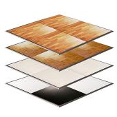 8ft by 8ft Premium Laminate Wood Dance Floor - Portable with Aluminum Side Paneling - Variety of Finishes