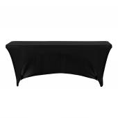 6ft Banquet 200 GSM Grade A Quality Open Back Spandex Table Cover - Black