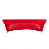 8ft Banquet 200 GSM Grade A Quality Open Back Spandex Table Cover - Red