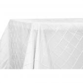 Pintuck Taffeta 90" x 156" Tablecloth - White