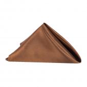 Sleek Satin Napkin 20"x20" - Chocolate Brown