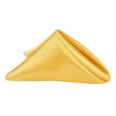 Sleek Satin Napkin 20"x20" - Bright Gold