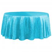 Pintuck Taffeta 120" Round Tablecloth - Aqua Blue