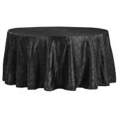 Pintuck Taffeta 120" Round Tablecloth - Black