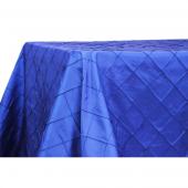 Pintuck Taffeta 90" x 132" Tablecloth - Royal Blue