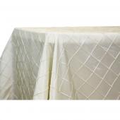 Pintuck Taffeta 90" x 132" Tablecloth - Ivory