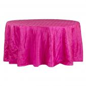 Pintuck Taffeta 120" Round Tablecloth - Fuchsia